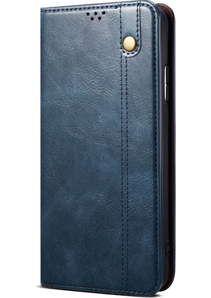 Mumsu Çılgın At Doku Cüzdan Stand Pu Deri Telefon Kılıfı Için Vivo Y21 (Yurt Dışından) modelleri