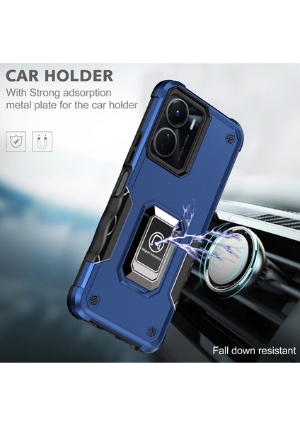 Vivo Y16 4g Telefon Kasası Sert Pc Tpu Kickstand ile Koruyucu Kapak (Yurt Dışından)