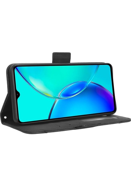 Vivo Y35+ 5g / Y35M+ 5g / Y27 4g Çoklu Kart Yuvası Stand Telefon Kılıfı Pu Deri Cüzdan Kapağı (Yurt Dışından) modelleri