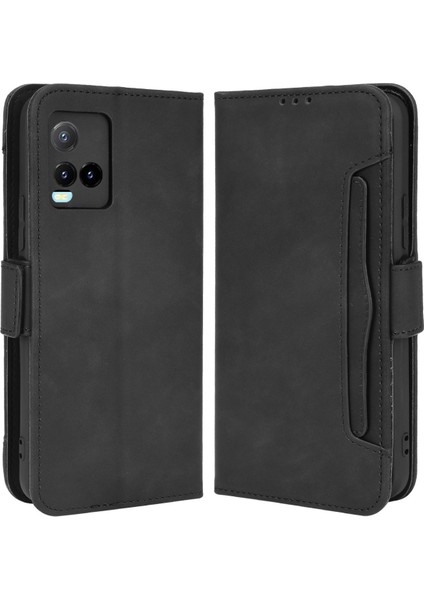Vivo Y21 / Y21S / Y32 Anti-Drop Flip Telefon Kılıfı Pu Deri + Tpu Telefon Kapağı (Yurt Dışından)