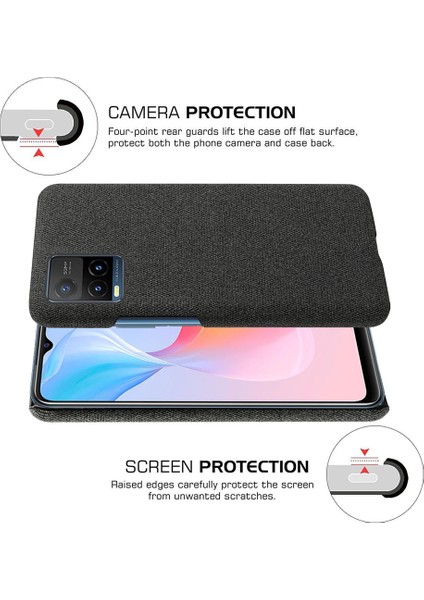 Şok Geçirmez Telefon Kapağı Kaliteli Kumaş + Pc Için Vivo Y21 / Y21S / Y33S (Yurt Dışından) indirimleri