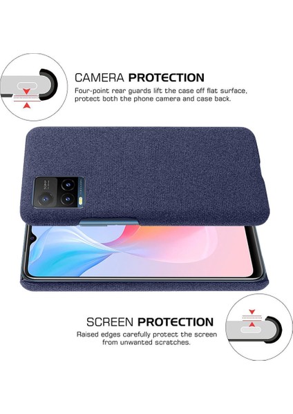 Şok Geçirmez Telefon Kapağı Kaliteli Kumaş + Pc Için Vivo Y21 / Y21S / Y33S (Yurt Dışından) indirimleri
