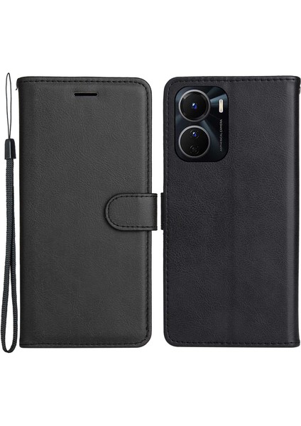 Vivo Y16 4g / Y02S 4g Pu Deri Deri Flip Cüzdan Kılıfı Manyetik Kapatma Stand Shoce -Pospay Kullanıcı (Yurt Dışından)