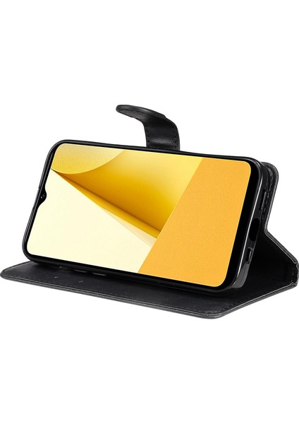 Vivo Y16 4g / Y02S 4g Pu Deri Deri Flip Cüzdan Kılıfı Manyetik Kapatma Stand Shoce -Pospay Kullanıcı (Yurt Dışından)