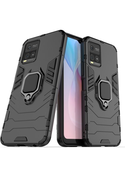 Vivo Y21 Halka Çubuğu Tasarımı Tpu + Pc Şok Emme Çift Koruma Kapağı (Yurt Dışından)