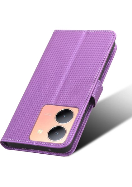 Vivo Y36 4g / Y36 5g Cep Telefon Kılıfı Stand Standı Pu Deri Kabuk Elmas Doku Telefon Kapağı (Yurt Dışından) fırsatları