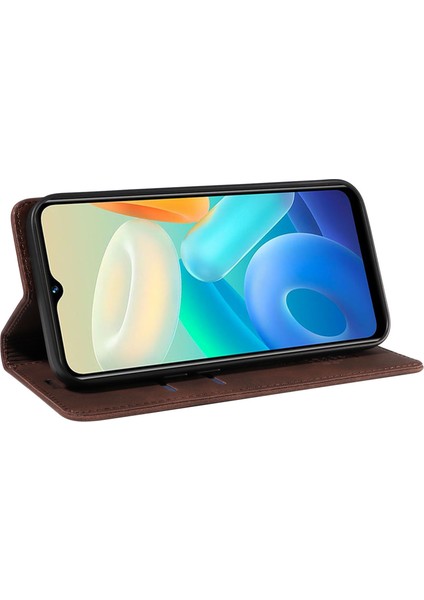 Vivo Y02S 4g / Y16 4g / Y35 5g / Y56 5g Telefon Kapağı Rfıd Engelleme Cüzdan Deri Deri Stand Cüzdan Kılıfı (Yurt Dışından) modelleri