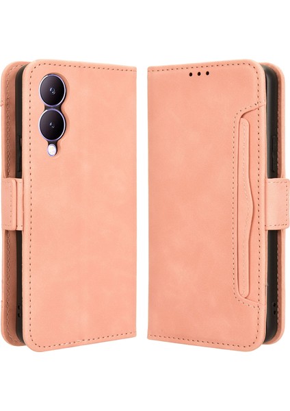 Vivo Y17S 4g Kasa Cüzdanı Pu Deri Çoklu Kart Yuvaları Telefon Kapağı (Yurt Dışından)