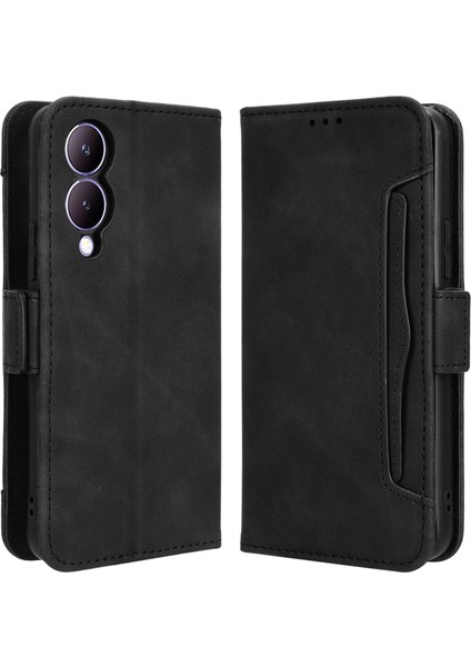 Vivo Y17S 4g Kasa Cüzdanı Pu Deri Çoklu Kart Yuvaları Telefon Kapağı (Yurt Dışından)