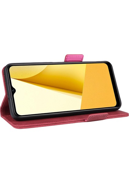Vivo Y16 4g Pu Deri Anti-Drop Kılıf Donanım Dekoru Çift Manyetik Toka Cüzdan Stand Telefon Kapağı (Yurt Dışından) modelleri