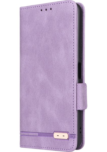 Vivo Y16 4g Pu Deri Anti-Drop Kılıf Donanım Dekoru Çift Manyetik Toka Cüzdan Stand Telefon Kapağı (Yurt Dışından)