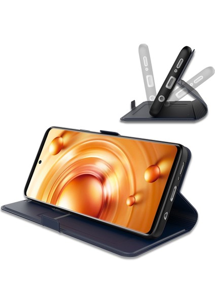 Vivo Y36 5g Önleme Önleme Önleyici Flip Telefon Kapağı Pu Deri Standı Kabuk Kartı Yuvası Cep Telefonu Kasası (Yurt Dışından) indirimleri