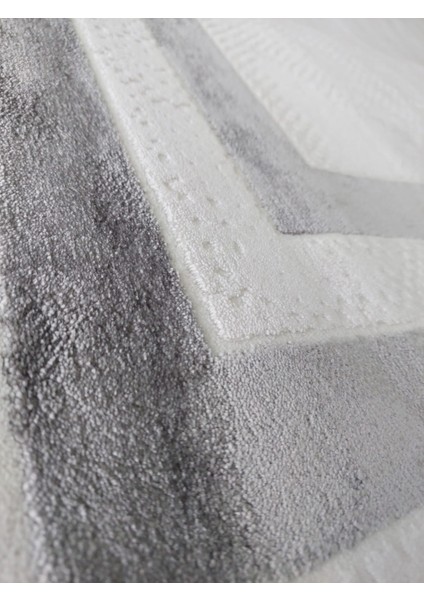 %100 Bambu 6 M2 Metrekare Salon Halısı Oturma Odası Halısı KUMRU5662 Gri