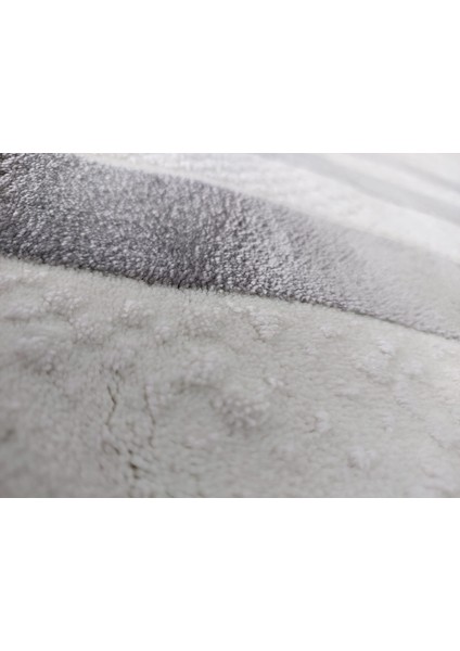 %100 Bambu 6 M2 Metrekare Salon Halısı Oturma Odası Halısı KUMRU5662 Gri