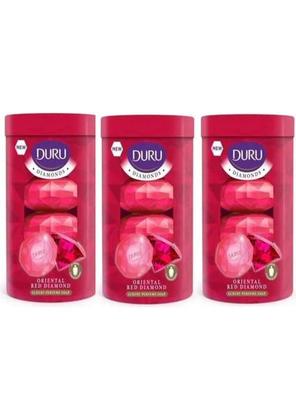 Diamonds Serisi Oriental Red Diamond 4 Adet Güzellik Sabunu 360 Gr X 3 Adet