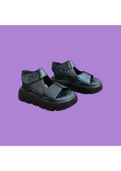 Dünya Shoes Deri Kadın Sandalet