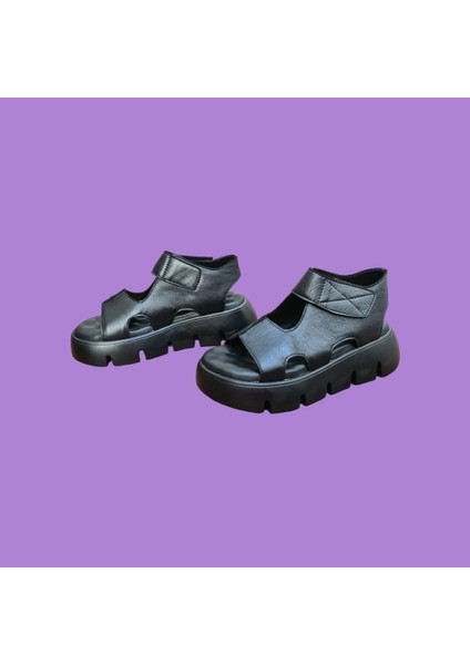 Dünya Shoes Deri Kadın Sandalet