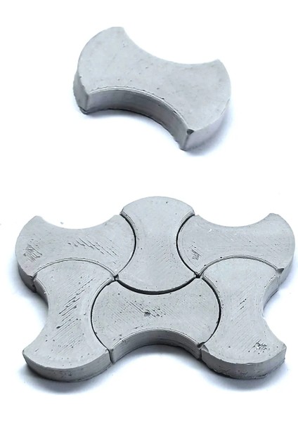 Minyatür 1/12 Ölçekli Dairesel Kilitli Yer Taşı Silikon Kalıp Maket