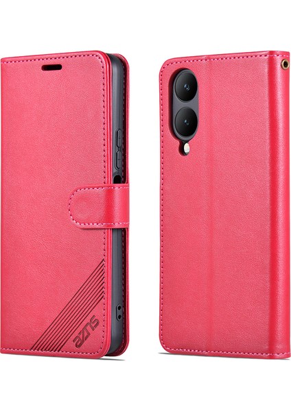 Vivo Y17S 4g Kasa Cüzdanı Pu Deri Telefon Standı Kapağı (Yurt Dışından)