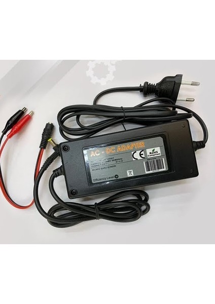 Ata Elektronik 6 Volt Aküler İçin 3.5 Amper Şarj Cihazı Extra Maşalı  Krokodil Timsah Kablo OTOMATİK VOLTAJ KESİCİLİ