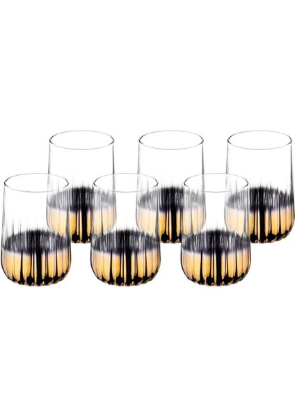 Altın Yaldızlı Kahve Yanı Bardak Vibe 6lı