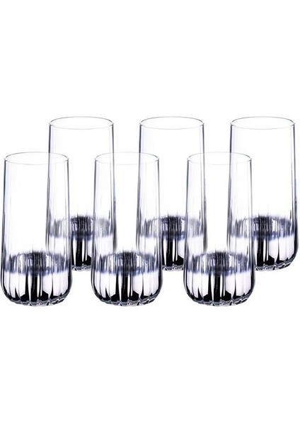 Gümüş Yaldızlı Meşrubat Bardak Vibe 6lı