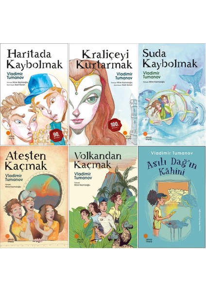 Haritada Kaybolmak - Kraliçeyi Kurtarmak - Suda Kaybolmak - Ateşten Kaçmak - Volkandan Kaçmak - Asılı Dağ'ın Kahini 6 Kitap - Vladimir Tumanov