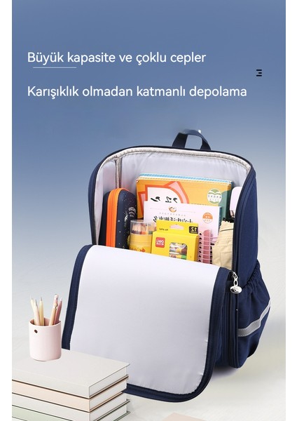 Su Geçirmez Büyük Kapasiteli Öğrenci Okul Çantası, Omurga Yükü Azaltma, Gece Güvenlik Yansıtıcı (Yurt Dışından) modelleri