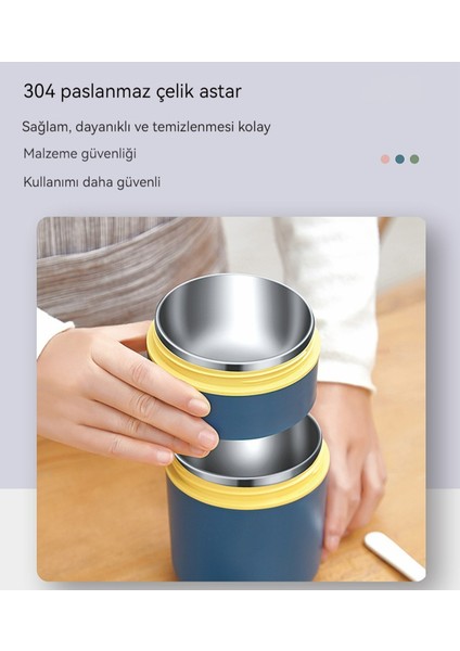 304 Paslanmaz Çelik Çift Yalıtımlı Çorba Bardağı, Kahvaltı Süt Bardağı, 710ML Kapasite (Yurt Dışından)