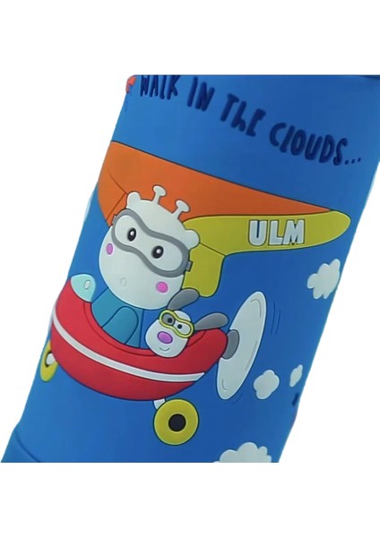 316 Paslanmaz Çelik Çocuk Termos Bardak, Öğrenci Termos Bardak, 3D Stereoskopik Desen, 450ML (Yurt Dışından)