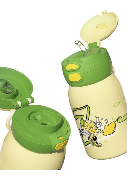 316 Karikatür Çift Içecek Paslanmaz Çelik Termos Bardak, Öğrenci Termos Bardak, 550ML (Yurt Dışından)
