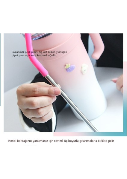 Büyük Kapasiteli Pipet Yalıtım Bardağı, Büyük Mac Soğutma Yalıtım Bardağı, 1200ML (Yurt Dışından)
