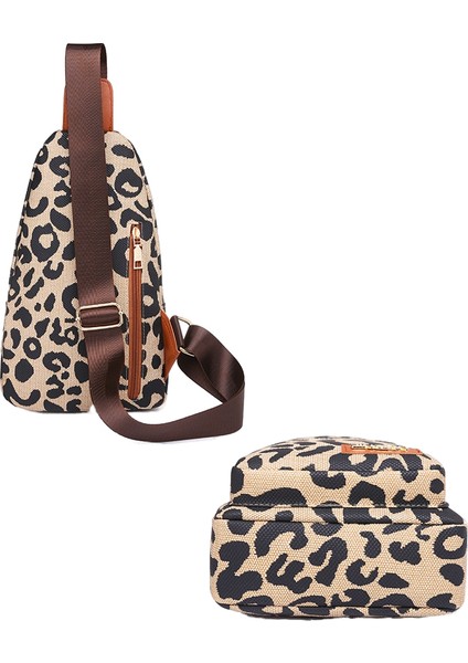 Avrupa ve Amerikan Vintage Leopar Desenli Omuz Çantası/seyahat Çantası/göğüs Çantası/bel Çantası (Yurt Dışından) modelleri