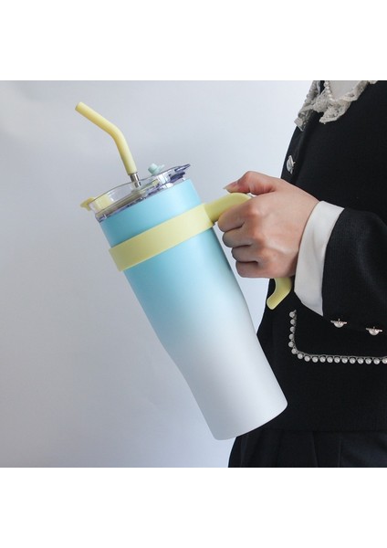 Büyük Kapasiteli Pipet Yalıtım Bardağı, Büyük Mac Soğutma Yalıtım Bardağı, 1200ML (Yurt Dışından)