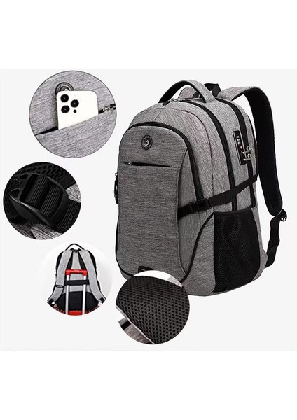 Su Geçirmez Büyük Kapasiteli Sırt Çantası, USB Şarj Sırt Çantası (Yurt Dışından) fırsatları