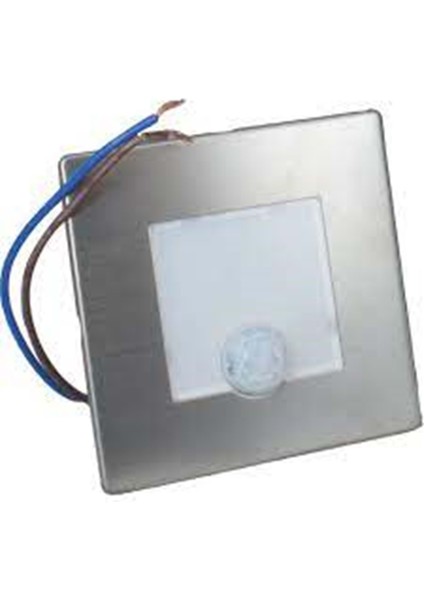 Koridor Aydınlatma Kare Saten Beyaz Sensörlü