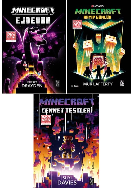 Minecraft Serisi Kayıp Günlük - Ejderha - Cennet Testleri 3 Kitap