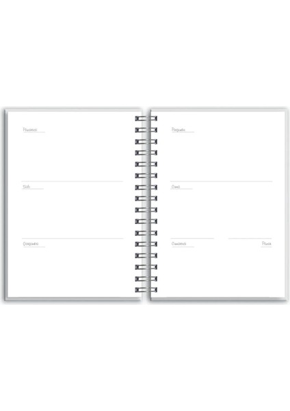A5 Boyutunda Ajanda Süresiz Haftalık Planlayıcı Defter (250 Adet Sticker Hediyeli)