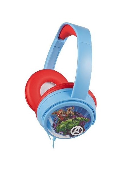 Kablolu Mikrofonlu Kulaklık Marvel Avengers Kulaklık Lisanslı MV-6513-AV2 Hulk Iron Man Demir Adam Thor Yenilmezler 5 Adet Sticker Ile Birlikte