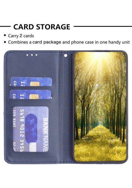 Vivo Y78 5g / Y36 4g Kart Yuvaları Stand Pu Deri Deri Baskı Baska Satırlı Çizgi Anti-Çizelge Kabuk Telefon Kılıfı (Yurt Dışından) modelleri