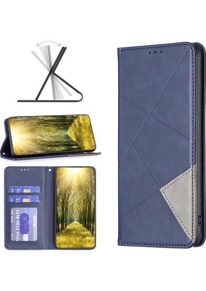 Vivo Y78 5g / Y36 4g Kart Yuvaları Stand Pu Deri Deri Baskı Baska Satırlı Çizgi Anti-Çizelge Kabuk Telefon Kılıfı (Yurt Dışından) fırsatları