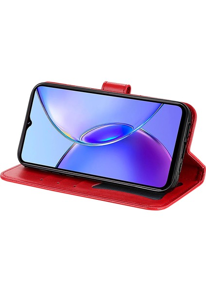 Vivo Y17S 4g Kasa Çiçek Baskılı Pu Deri Cüzdan Kapağı (Yurt Dışından) fırsatları