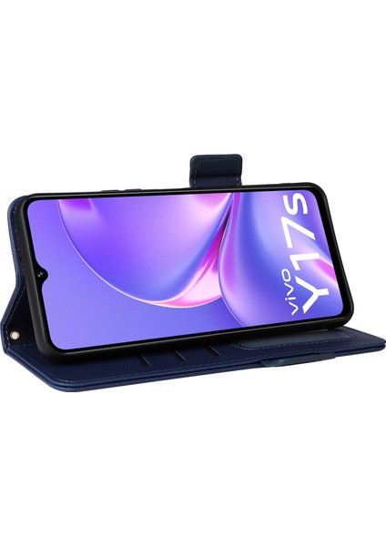 Vivo Y17S 4g Kasa Cep Telefonu Litchi Doku Deri Kapağı Kayışlı (Yurt Dışından) fırsatları