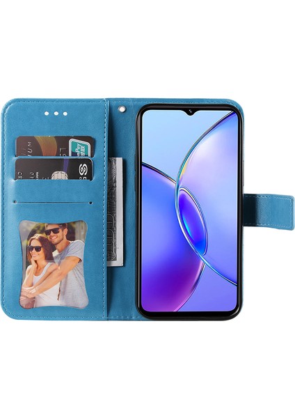 Vivo Y17S 4g Kasa Çiçek Baskılı Pu Deri Cüzdan Kapağı (Yurt Dışından) fiyatları