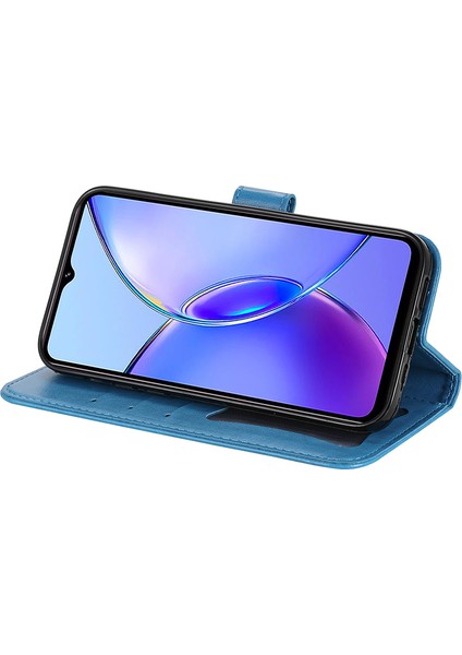 Vivo Y17S 4g Kasa Çiçek Baskılı Pu Deri Cüzdan Kapağı (Yurt Dışından) fırsatları