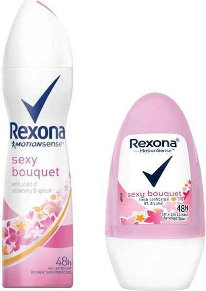 Kadın Deodorant Sexy Bouquet 150 Ml + Rexona Sexy Bouquet Kadın Roll On Deodorant 50ml 2li Set