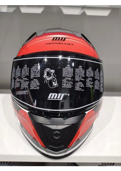 Kask Mts Pro 801 War Güneş Gözlüklü Mat Gri/kırmızı modelleri