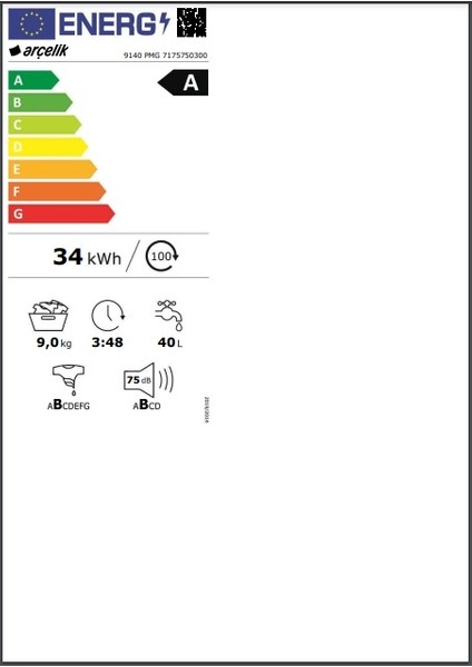 9140 Pmg Çamaşır Makinesi