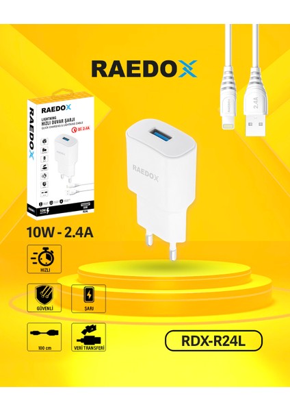 10W 2.4A Lightning Duvar Şarjı