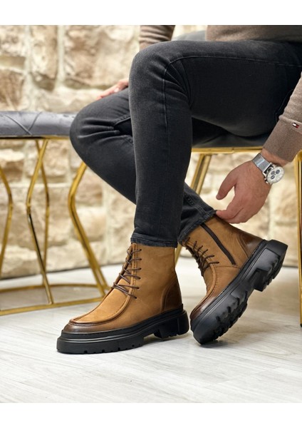TAN OKLAND 3215 HAKİKİ DERİ ERKEK BOT TABA